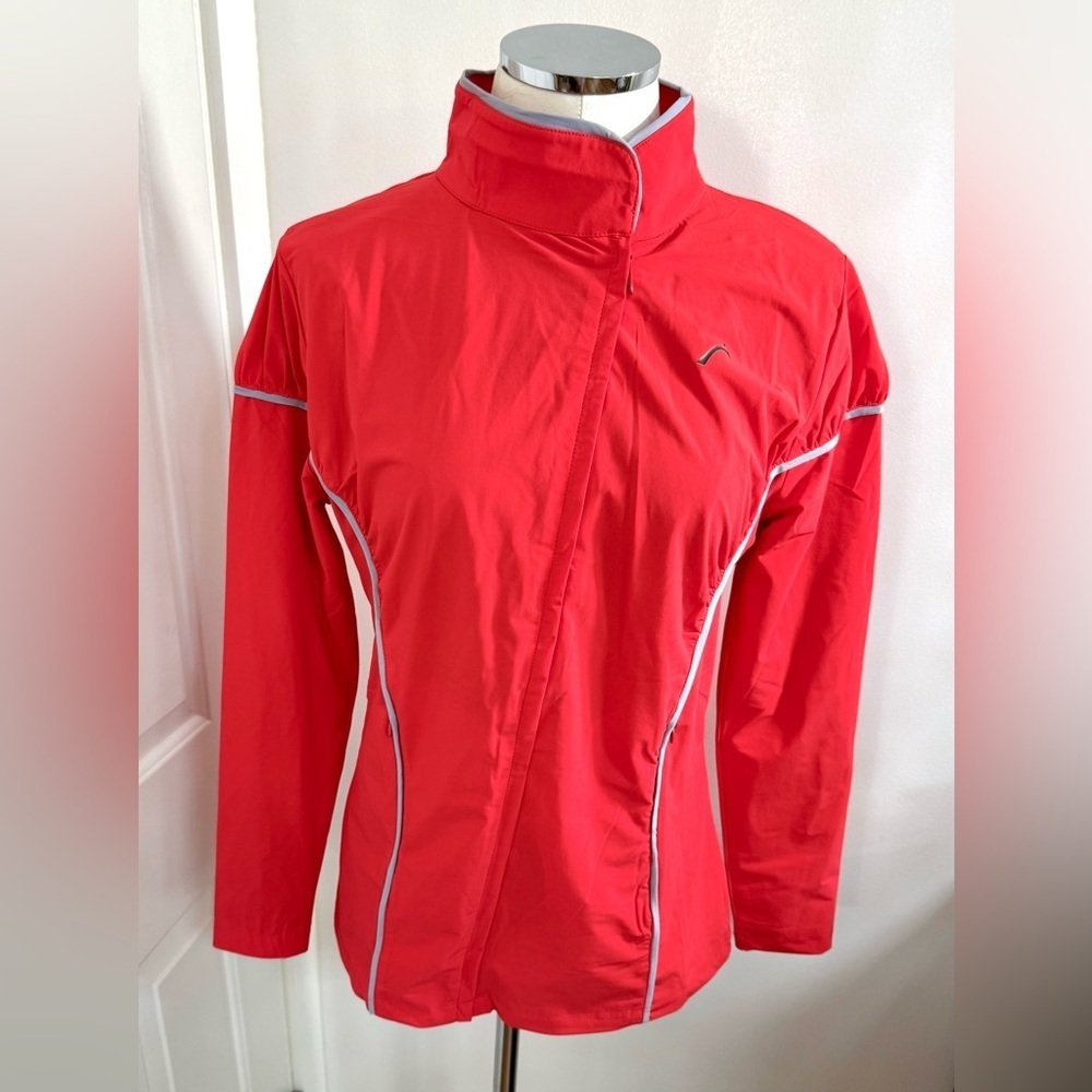 New Women's Red Swingdish Golf Jacket Windbreaker